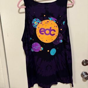 EDC Las Vegas 2022 Meteor Tank black/purple tie die Size: X-Large